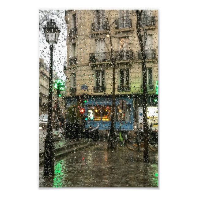 Foto Paris Cafe Lâmpada na Chuva - (Frente)