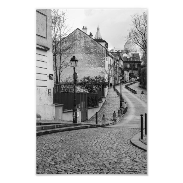 Foto Paris Montmartre Cobble Street (Frente)