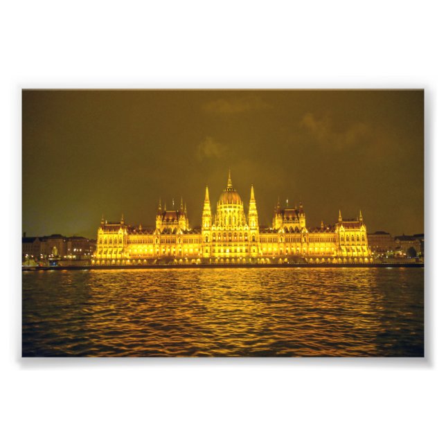 Foto Parlamento Húngaro, Budapeste, Hungria à Noite (Frente)