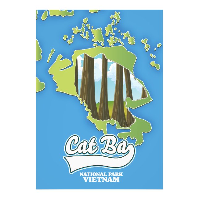 Foto parque nacional cat ba mapa de viagem vietnam  (Frente)