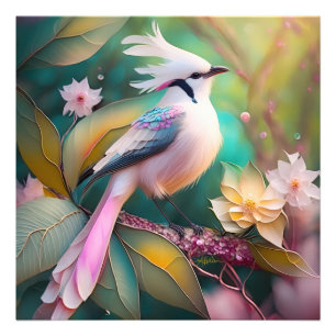 Foto Pássaro Fantasia Branca - Blush Tail Jay
