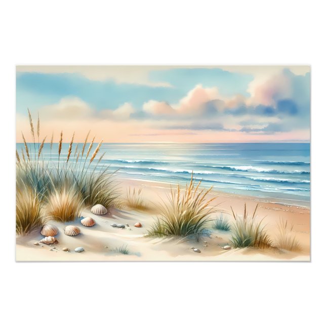 Foto Pastel Coastal Dunes Watercolor (Frente)