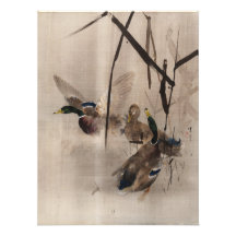 Patos na Água Pintura de Pintura Marinha Japonesa