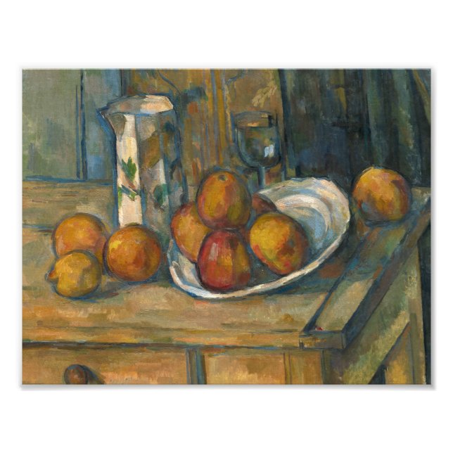 Foto Paul Cezanne - A Vida Estática com Jug de Leite e  (Frente)