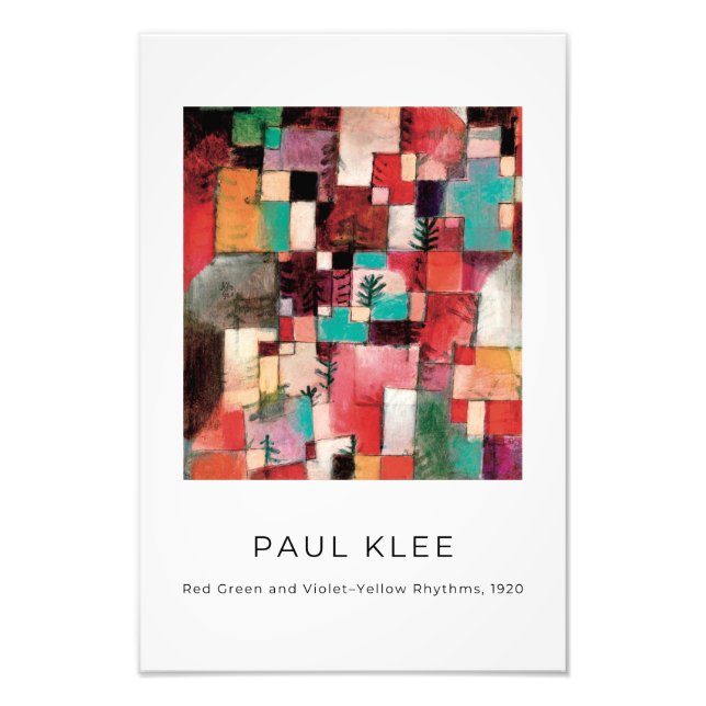 Foto Paul Klee, Colorida Abstrato de Arte Moderna (Frente)