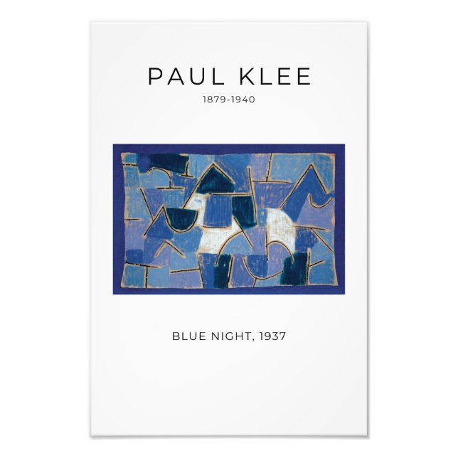 Foto Paul Klee, Noite Azul - Arte Abstrato moderna (Frente)
