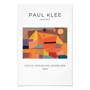 Foto Paul Klee, Paisagem de Montanha Joyful, Arte Abstr