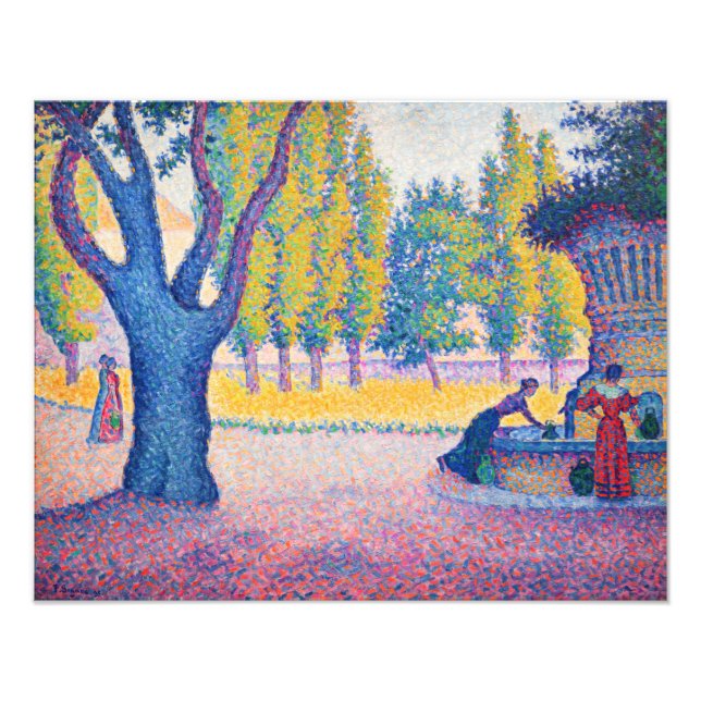 Foto Paul Signac - Fountain des Lices, Santo-Tropez (Frente)