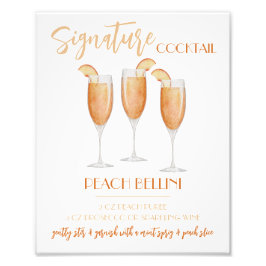 Foto Peach Bellini Signature Cocktail Recipe