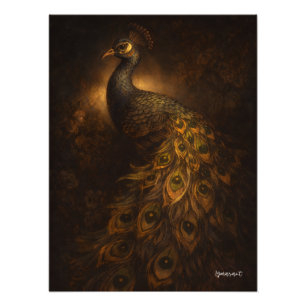 Foto Peacock in Baroque Light - Luxury Fine Art Mosaic