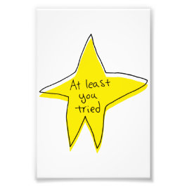 Foto Pelo Menos Você Tentou - Estrela Amarela