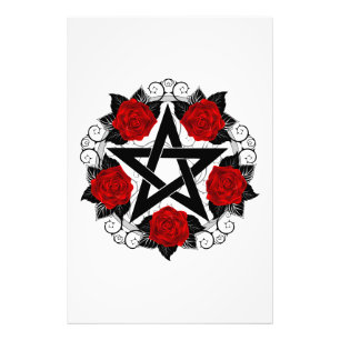 Foto Pentagrama com Rosas vermelhas