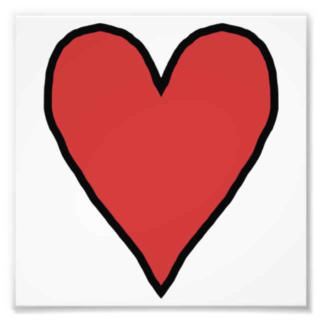 Foto Pequeno Coração Vermelho do Amor 10 (Frente)