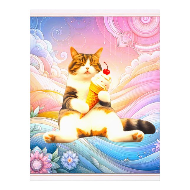 Foto Perfeitamente Adormecida – Gato Segurando Casquinh (Frente)