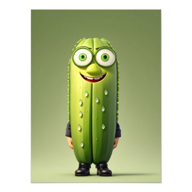 Foto Personagem engraçada de pepino (Frente)