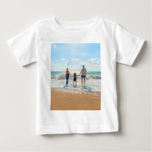 Foto personalizada Baby T-Shirt Suas Fotos Familia