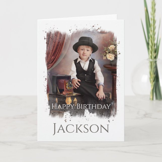 Foto Personalizada, Cartão de Aniversário (Frente)