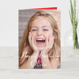 Foto personalizada, cartão de aniversário. Cartão