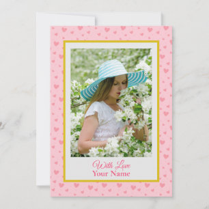 Foto Personalizada Com Corações De Amor Rosa