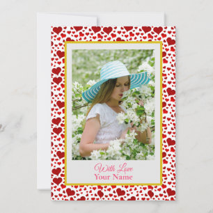 Foto Personalizada Com Corações De Amor Rosa