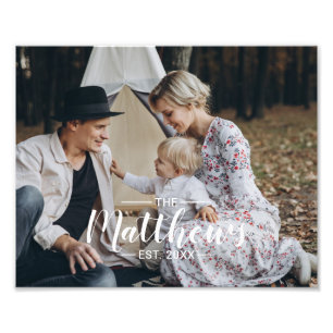 Foto personalizada com nome da família e ano de fu