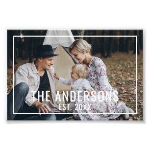 Foto personalizada com nome da família e ano de fu