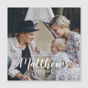 Foto personalizada com nome de família e ano estab