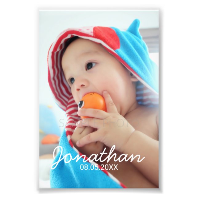 Foto personalizada com nome e data (Frente)