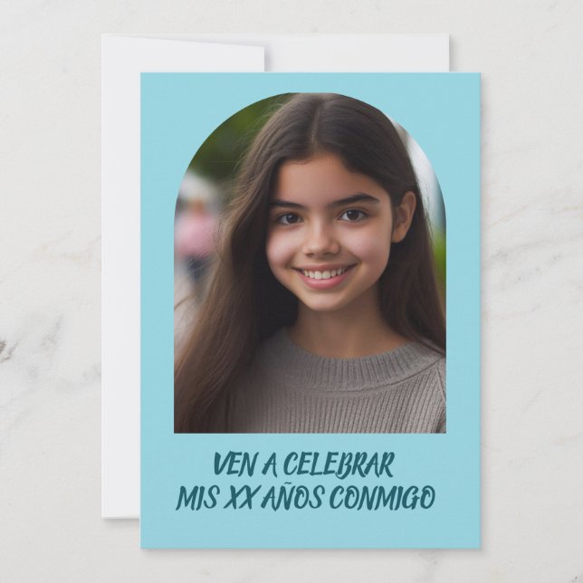 Foto Personalizada Convite de Aniversário (Frente)