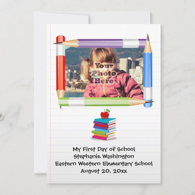 Foto personalizada da escola infantil (Frente)