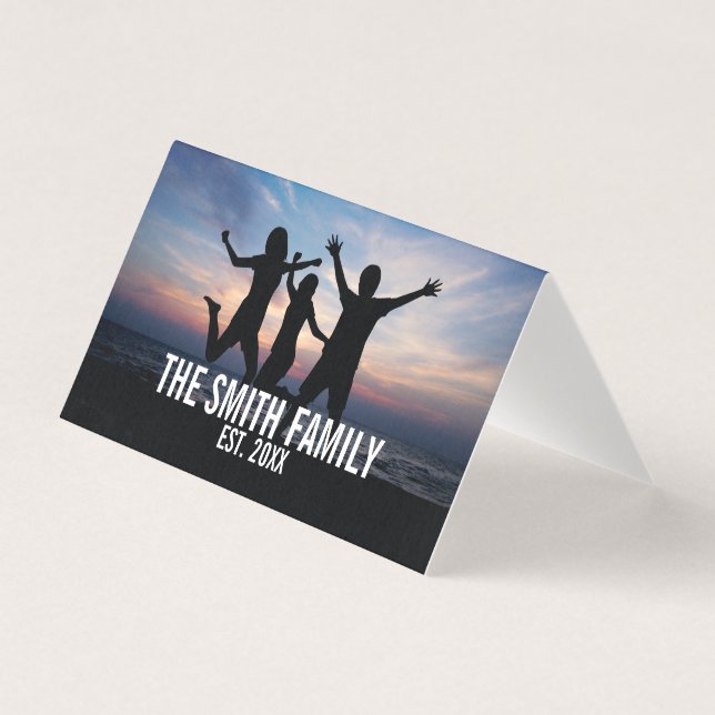 Foto personalizada da família com nome da família (Frente)