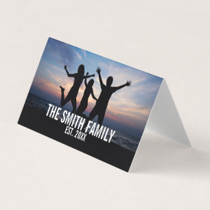 Foto personalizada da família com nome da família