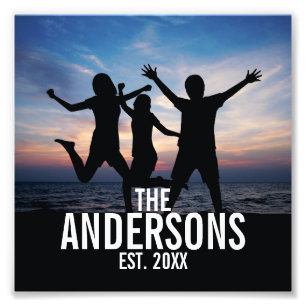Foto personalizada da família com nome da família
