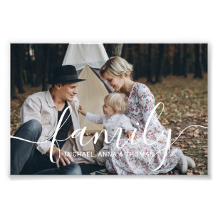 Foto personalizada da família com nome personaliza