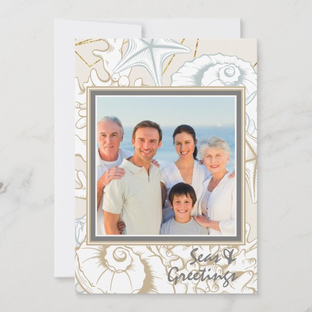 Foto Personalizada da Marinha Elegante Seashell Be (Frente)