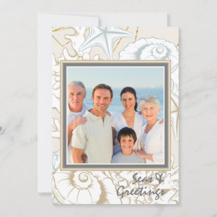 Foto Personalizada da Marinha Elegante Seashell Be