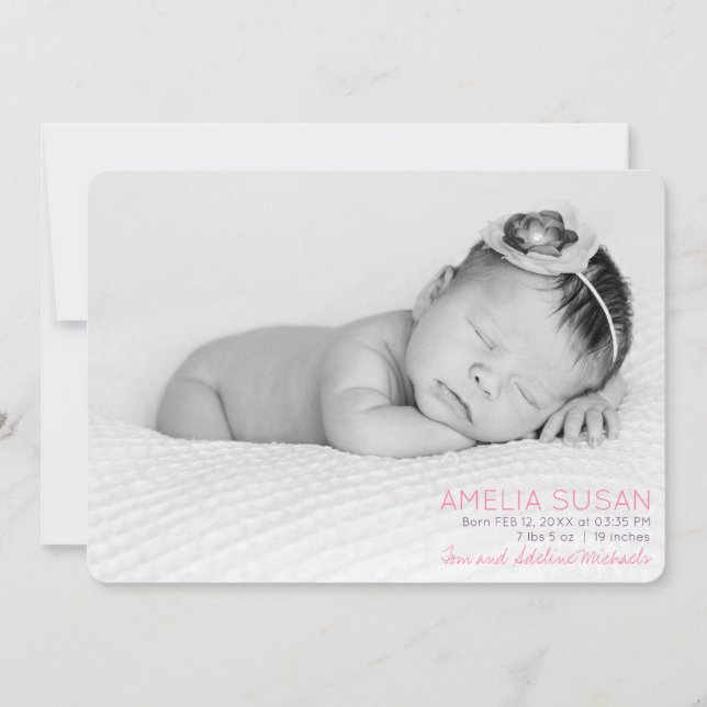 Foto personalizada da menina e padrão rosa de volt (Frente)