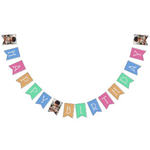 Foto personalizada de 16 bandeiras Feliz Aniversár