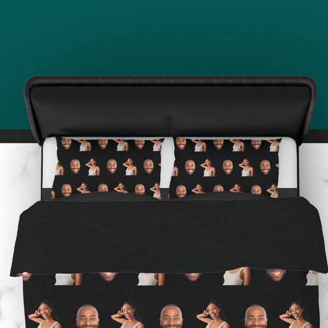 Foto personalizada de 2 faces com um Casal engraça (Funny Couple Personalized 2 Face Photo Pillow Case)