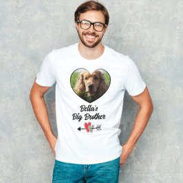 Foto personalizada de cão, camiseta do irmão mais