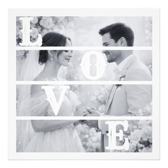 Foto Personalizada de Casamento "AMOR" (Frente)