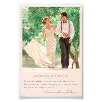 Foto personalizada de casamento Monograma Blush 4x