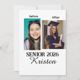 Foto personalizada de formatura antes e depois 