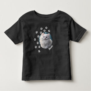 Foto Personalizada De Gato E Nome Toddler T-Shirt