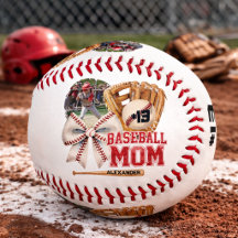Foto Personalizada de Mãe de Beisebol