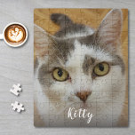 Foto personalizada de Pet ou Família<br><div class="desc">Carregue uma foto, adicione um nome e crie facilmente seu quebra-cabeça personalizado. Você pode TRANSFERIR este DESIGN em outros produtos do Zazzle e ajustá-lo ao ajustado da maioria dos itens do Zazzle. Você também pode clicar em PERSONALIZAR MAIS para adicionar, excluir ou alterar detalhes como cor de fundo, texto, fonte...</div>
