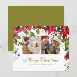 Foto personalizada de Poinsettia de Natal BUDGET
