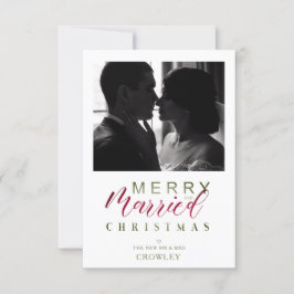Foto personalizada de recém-casados de Natal e fel