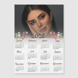 Foto Personalizada Do Calendário Floral Rosa 2025