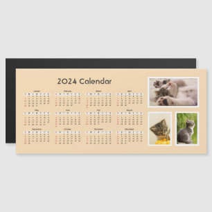 Foto personalizada do calendário magnético 2024